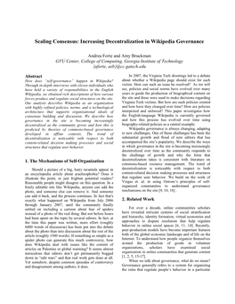 Scaling Consensus: Increasing Decentralization in Wikipedia Governance