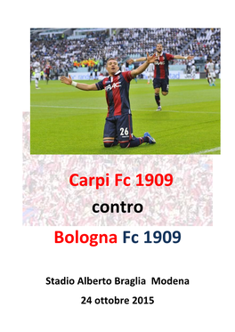 Carpi Fc 1909 Contro Bologna Fc 1909