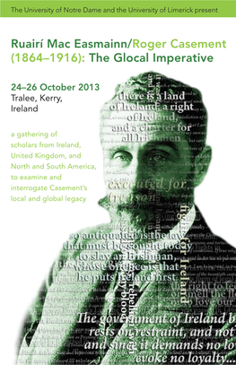 Ruairí Mac Easmainn/Roger Casement (1864–1916): the Glocal Imperative