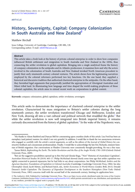 Company Colonization in South Australia and New Zealand&Dagger