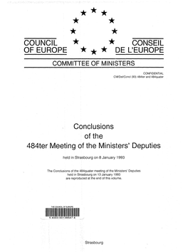 Council of Europe Conseil De L'europe Committee Of