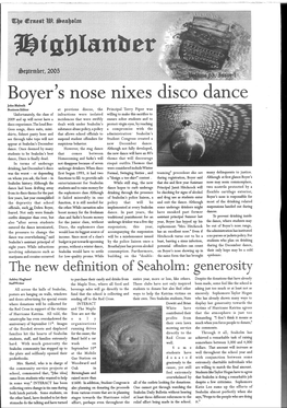 Boyer's Nose Nixes Disco Dance