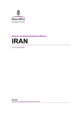 Country of Origin Information Report Iran