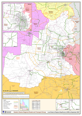Eastern Downs Regional Roads and Transport Group Local Roads of Regional Significance (LRRS) at September 2020