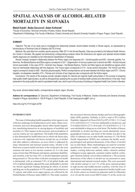 Spatial Analysis of Alcohol-Related Mortality