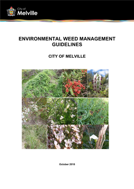 Environmental Weed Management Guidelines