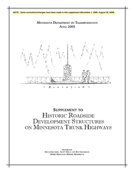 Minnesota Dept. of Transportation Historic Roadside Development Structures