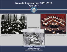 Nevada Legislators, 1861-2017 April 2017