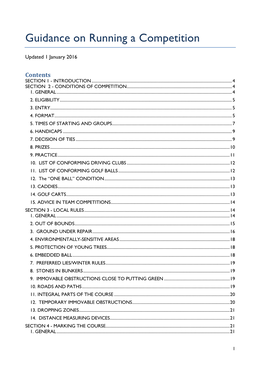 Guidance on Running a Competition