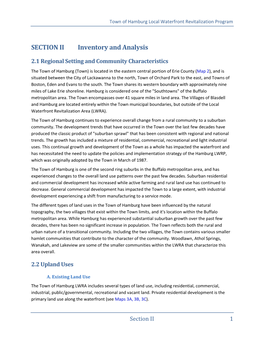 SECTION II Inventory and Analysis