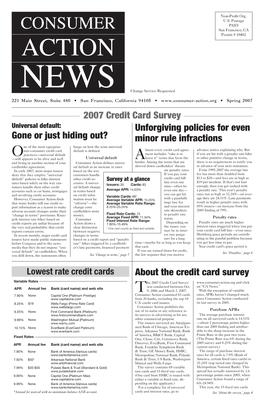 2007 Credit Card Survey