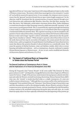 6. the Impact of Traditional Music on Composition in Taiwan Since the Postwar Period