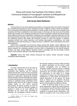 Pisces and Iranian Two-Symbolic-Fish Pattern, Herati: a Structural Analysis of Iconographic Symbols and Metaphorical Expressions of Bicorporal Fish Pattern