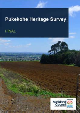 Pukekohe Heritage Survey Appendices