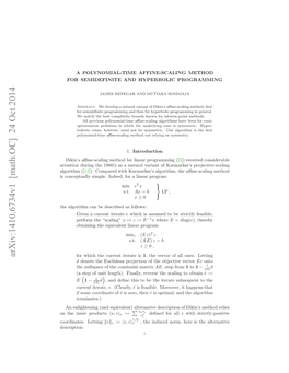 A Polynomial-Time Affine-Scaling Method for Semidefinite And