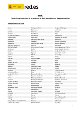 4 ANEXO (Relación De Municipios De La Provincia De Soria Agrupados Por