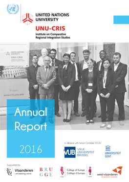 UNU-CRIS Annual Report 2016
