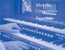 Meet the Competitors Repertoire