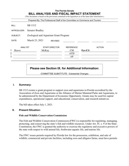 Bill Analysis and Fiscal Impact Statement