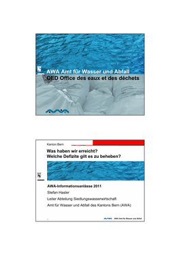 AWA Amt Für Wasser Und Abfall OED Office Des Eaux Et Des Déchets