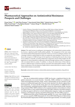Pharmaceutical Approaches on Antimicrobial Resistance: Prospects and Challenges