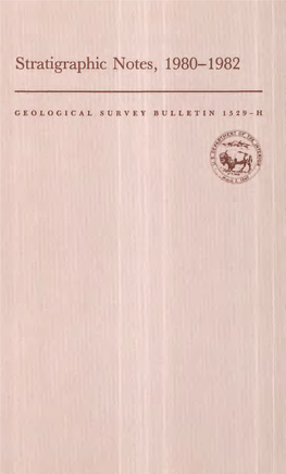 Stratigraphic Notes, 1980-1982