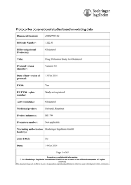 Study Protocols