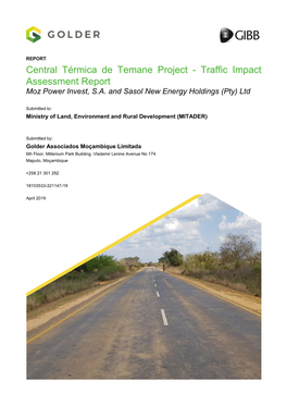 Traffic Impact Assessment Report Moz Power Invest, S.A