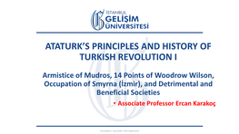 Ataturk's Principles and History of Turkish