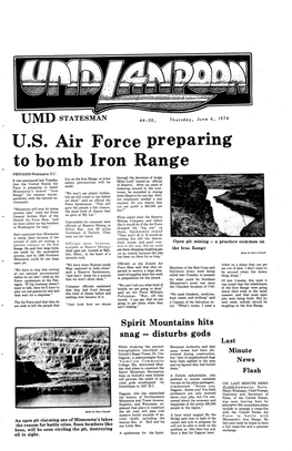 U.S. Air Force Preparing to Bomb Iron Range PENTAGON-Washington D.C