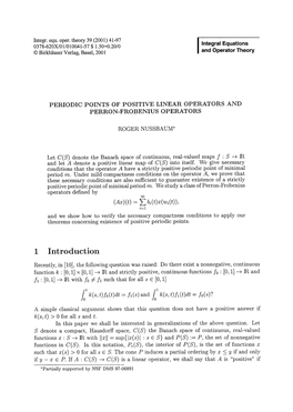 Periodic Points of Positive Linear Operators and Perron-Frobenius Operators