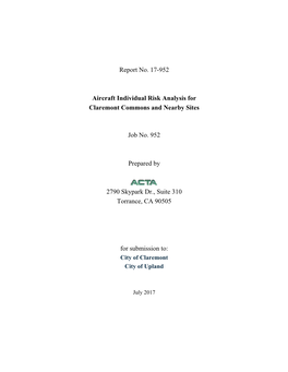 Appendix E-2 Aircraft Individual Risk Analysis