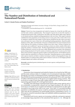 The Number and Distribution of Introduced and Naturalized Parrots