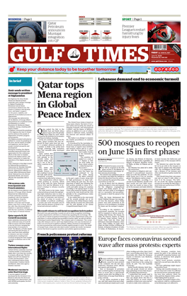 Qatar Tops Mena Region in Global Peace Index
