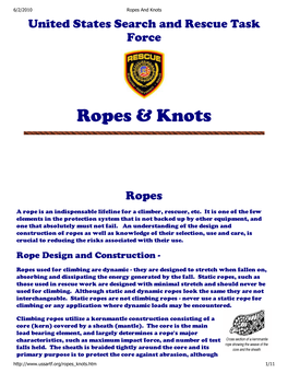 Ropes and Knots United States Search and Rescue Task Force