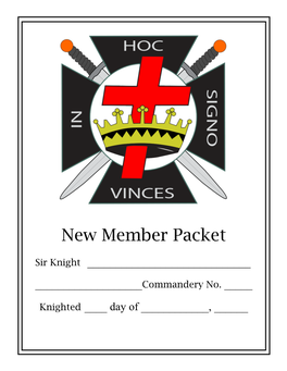 New Member Packet