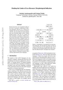 Arxiv:1908.05838V2 [Cs.CL] 20 Aug 2019 Encompass More and More Languages, Modeling Proper Handling of the Huge Vocabulary