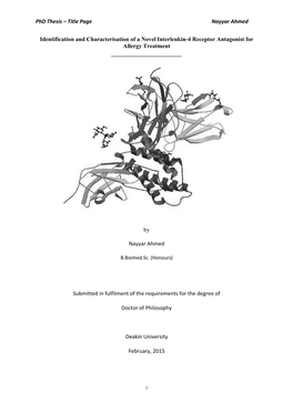 Phd Thesis – Title Page Nayyar Ahmed