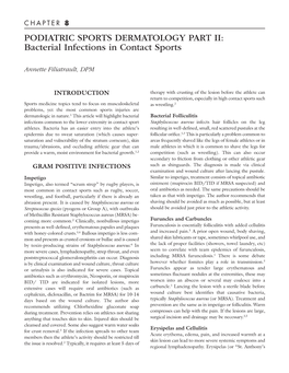 Bacterial Infections in Contact Sports