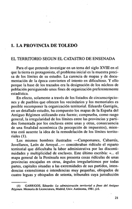 1. La Provincia De Toledo