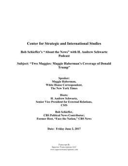 Center for Strategic and International Studies