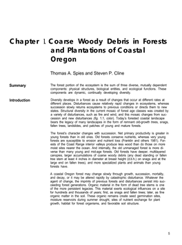 Chapter 1. Coarse Woody Debris in Forests and Plantations of Coastal Oregon