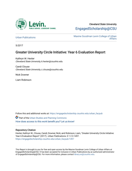 Greater University Circle Initiative: Year 6 Evaluation Report