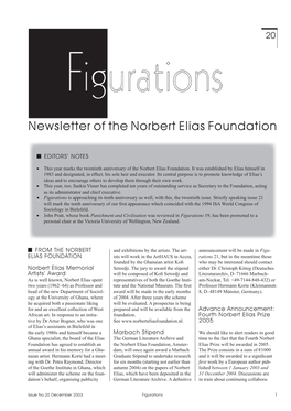 Newsletter of the Norbert Elias Foundation