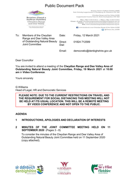 Agenda Document for Clwydian Range and Dee Valley Area Of