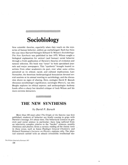 Sociobiology