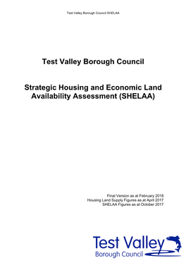 Test Valley Borough Council Strategic Housing and Economic Land Availability Assessment