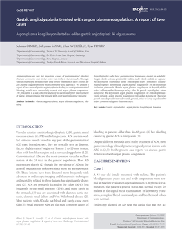 Gastric Angiodysplasia Treated with Argon Plasma Coagulation: a Report of Two Cases