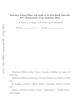 Detection of Semi-Major Axis Drifts in 54 Near-Earth Asteroids: New