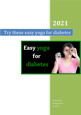 Try These Easy Yoga for Diabetes